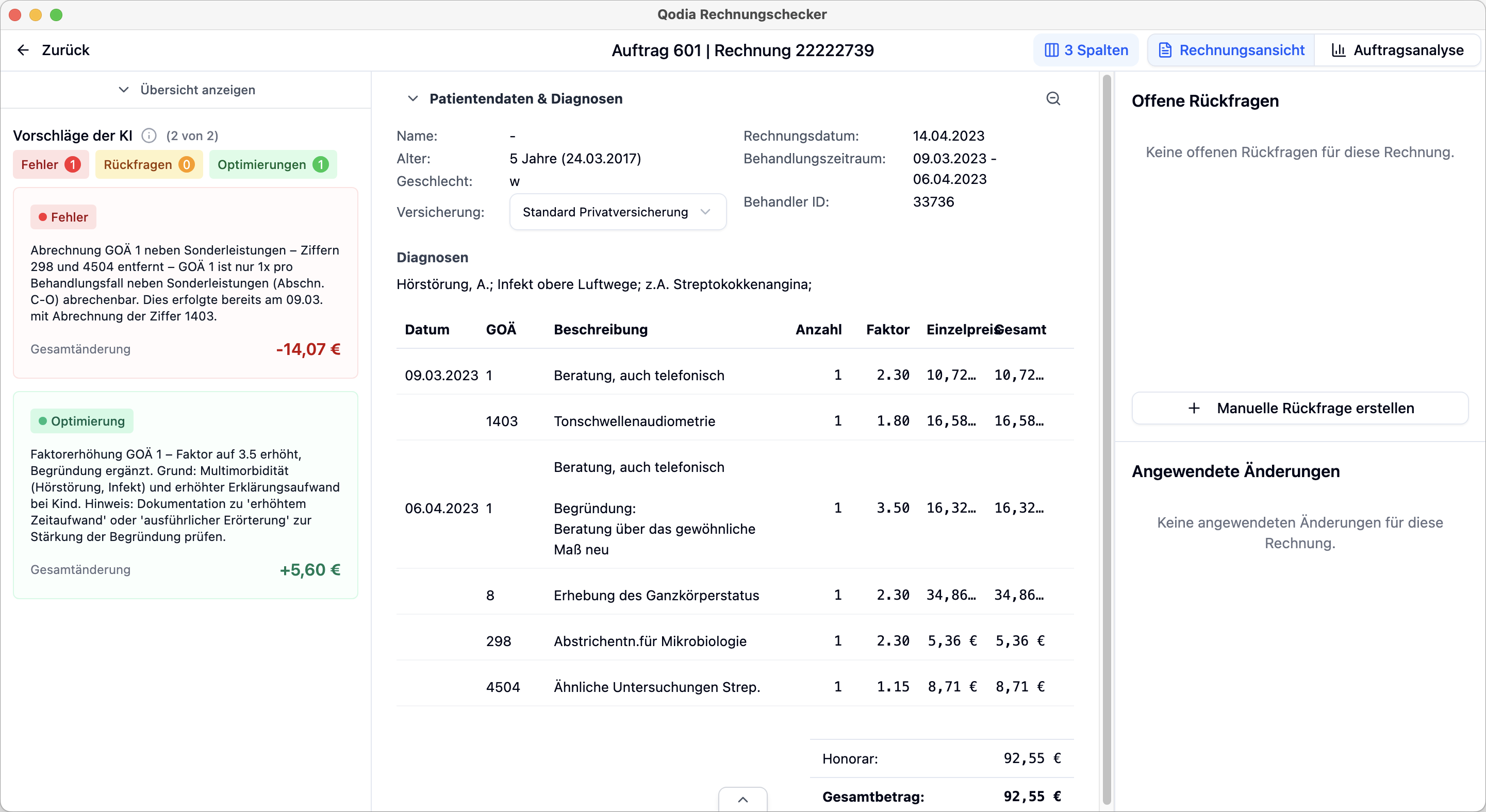 Rechnungsprüfung - Automatische Fehlerkennung